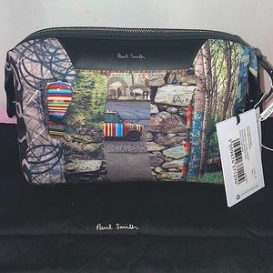 Paul Smith - Mini Collage Striped Forest Printed Wash Bag